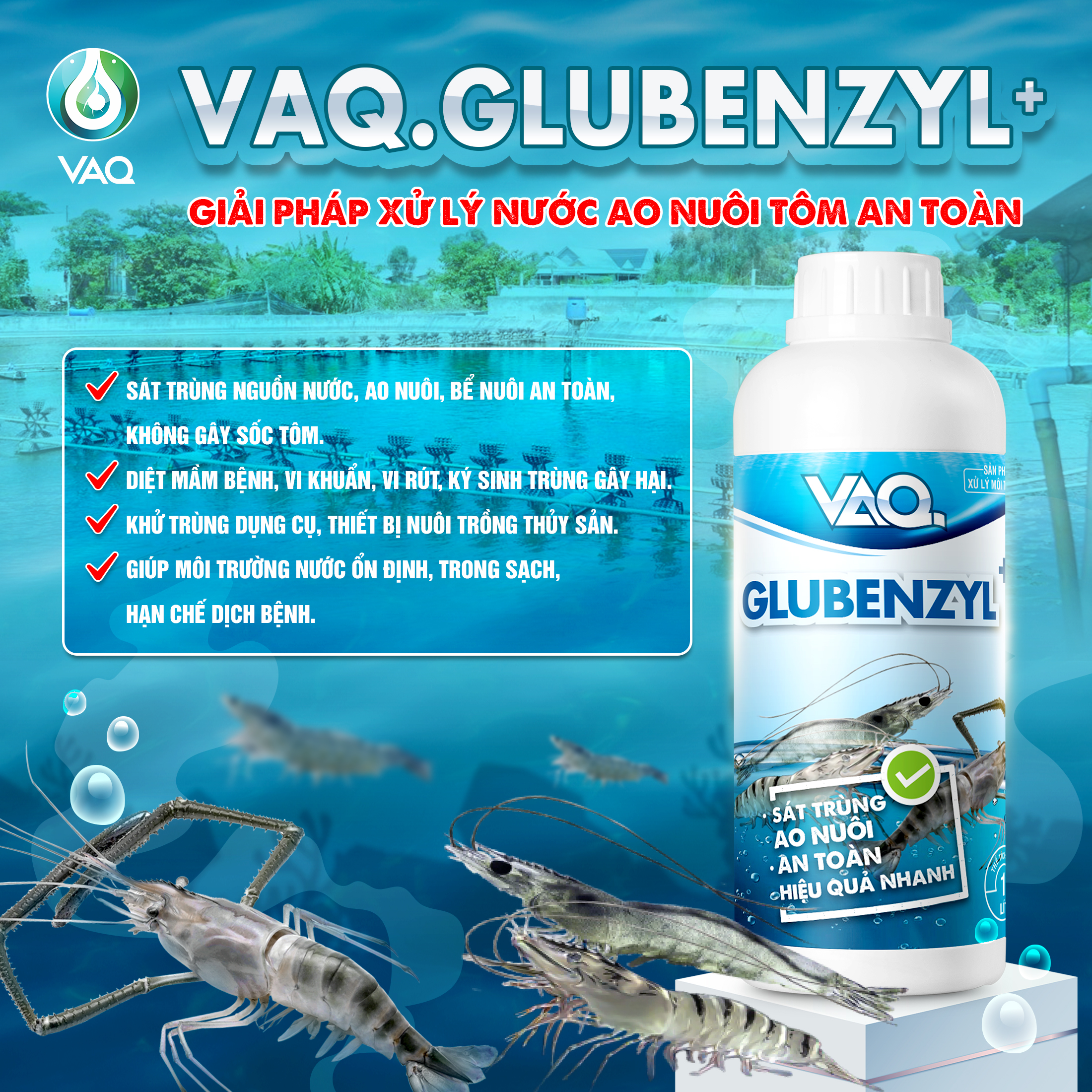 GIẢI PHÁP XỬ LÝ NƯỚC AO TÔM AN TOÀN CHO CÁC FARM